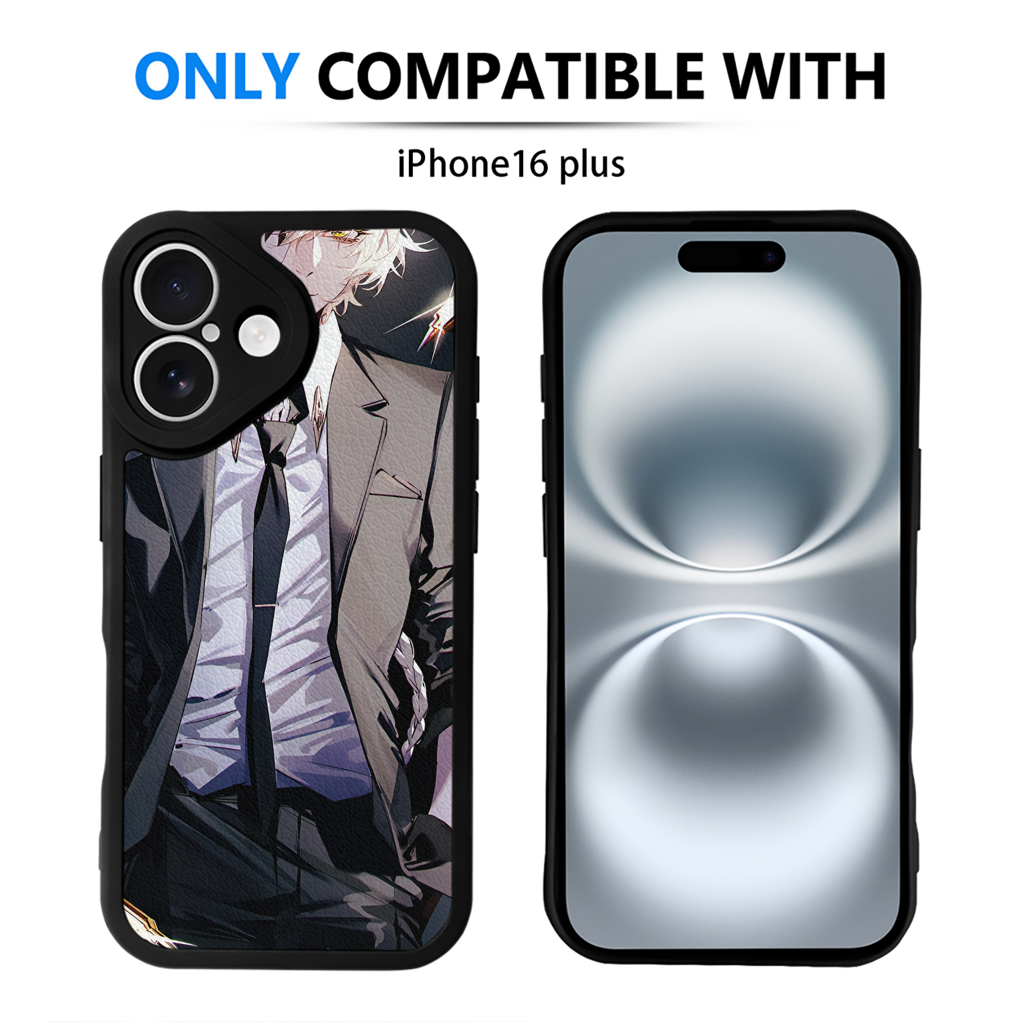 （画像用） 文豪ストレイドッグス Bungo Stray Dogs 【iPhone 16シリーズ対応】シリコンスマホケース（レザー調） 材質：シリコン